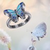 Ynnee Butterfly Urn Ring for Ashes 925 Sterling Silver Black