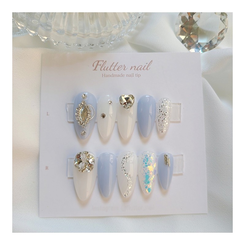 Syrup Sky Christon Handmade Nail Tips - Short Ballet /