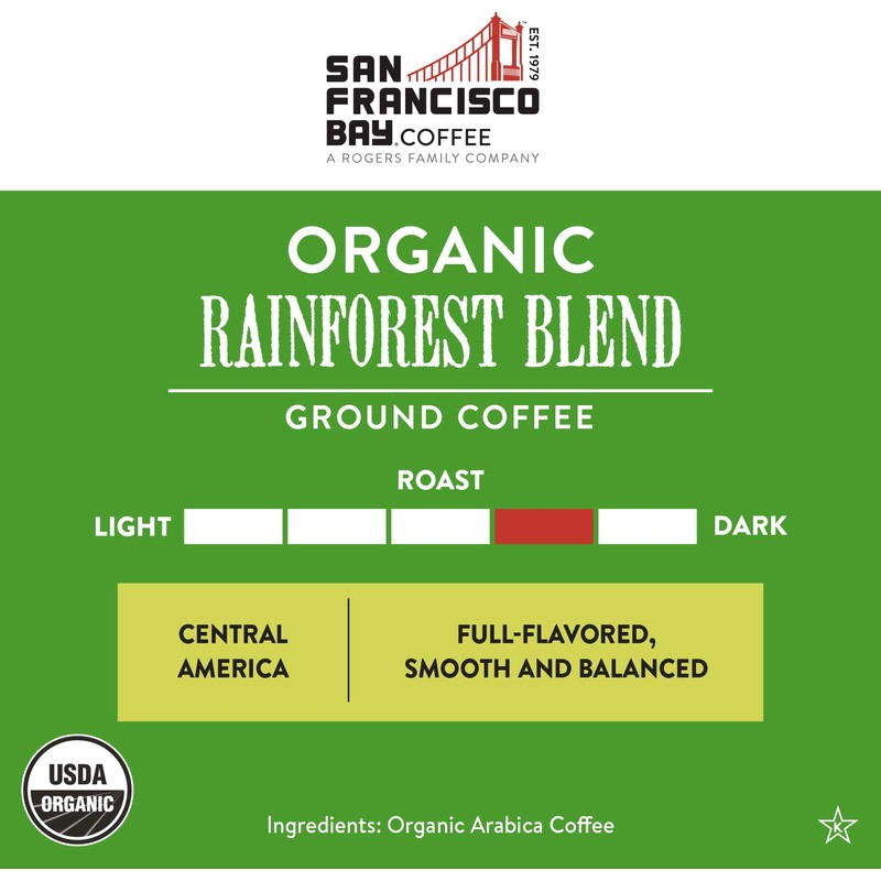 San Francisco Bay Ground Coffee - Organic Rainforest Blend (28oz