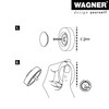 WAGNER 15514011 Wall Door Stopper Screw or Glue Diameter 40