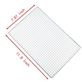 Roasting Racks, 2 Pcs 11.8 Inch x 7.9 Inch Stainless Steel Grill Racks Grid Net for Baking and Cooling of Barbeque in Oven, Party, Dinning and Outdoors (2, 11.8 inch x 7.9 inch)