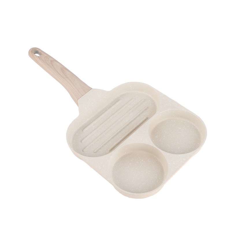 3 in 1 Breakfast Pan Nonstick Aluminum Alloy Labor Saving
