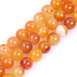 GEM-inside Stripe Botswana Agate Gemstone Loose Beads Natural 10mm Round Lantern Bronw Crystal Energy Stone Healing Power for Jewelry Making 15"