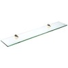 Spancraft Glass Peacock Glass Shelf, Brass, 4.75 x 27
