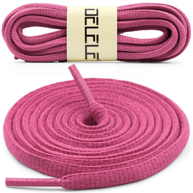 DELELE 2 Pair Oval Shoes laces Half Round 1/4"Athletic Shoelaces