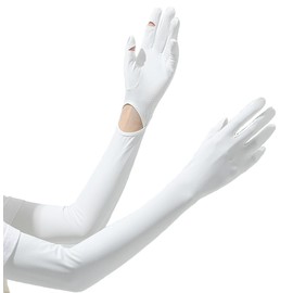 UV Protection Gloves Driving Gloves Women, Full Finger Arm Sleeve Long UV Gloves Sun Gloves Sun Protection Gloves, Thin Touchscreen Gloves UV Light Gloves Women Cycling Gloves for Women (White)