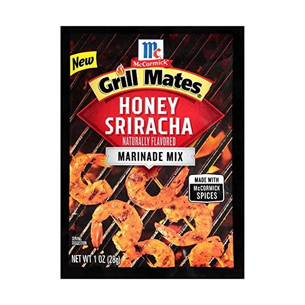 McCormick Grill Mates Honey Sriracha Marinade Mix, 1 Ounce (Pack of 6)