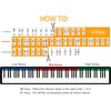 Removable Piano Keyboard Note Labels, Silicone Piano Notes Stickers Guide
