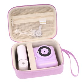 MOSISO Kids Camera Case Compatible with ESOXOFFORE/for Dylanto/for DUDUDRAGON/for GKTZ/for Dafotil/for Careenoah/for Aasonida Instant Print Cameras, Portable Digital Camera Organizer Bag, Purple