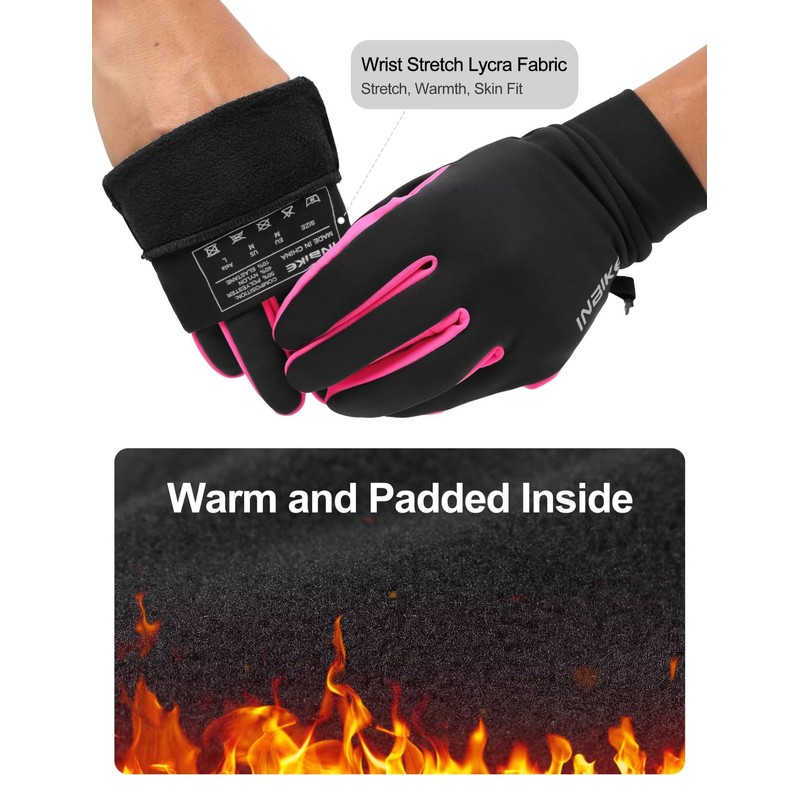 INBIKE Winter Gloves for Women Men, Touchscreen Warm Gloves Windproof