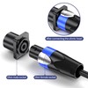 Jumwa 4 Pack 4 Pole Speakon Panel Twist Lock Speaker