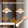 NIIIYTYB 2 Pcs Light Socket Extender E26 Fan Extension Bulb