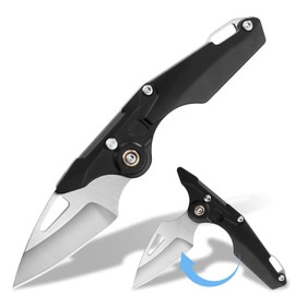 Pocket Knife:1.98" Mini Folding Knife for Men Women, EDC Knives with Button Lock, 5CR15 Blade & Aluminum Handle with Pocket Clip – 3 Modes (Folded/Dagger Shape/Full-Open), Perfect for Gifting 270