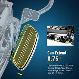 Floorboard 3/4'' Extension Spacer Kit Compatible with 2009-2023 Harley Touring Road Glide Electra Glide Road King Street Glide, 2009-2013 FL Trikes