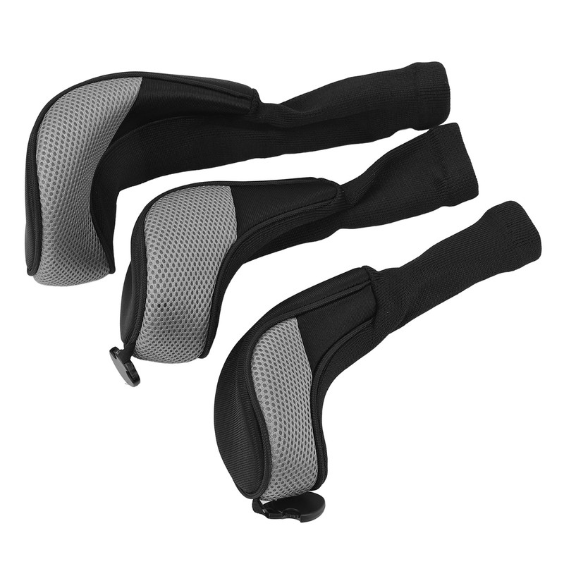 3Pcs Golf Club Head Covers 1 3/5 UT Breathable Mesh