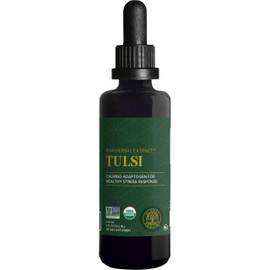 Global Healing Center - Organic Tulsi (Holy Basil Leaf Extract) Vegan Liquid Supplement Drops (Organic Basil) - Bioavailable Herb for Normal Stress Response, Natural Energy & Immune Support