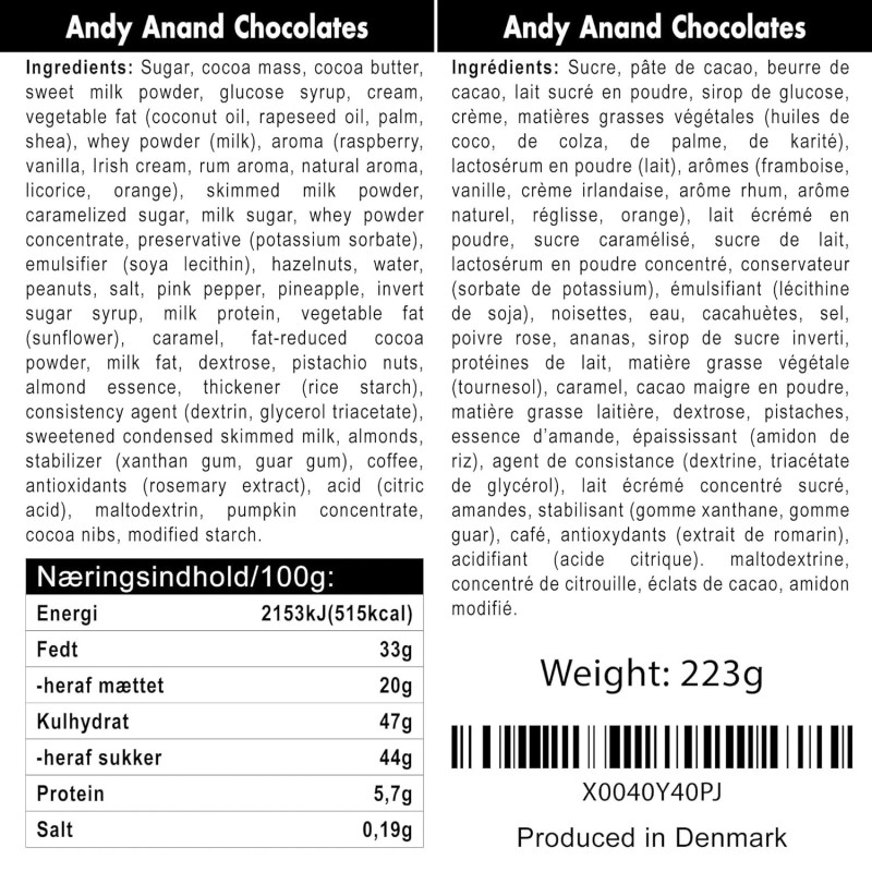 ANDY ANAND CHOCOLATIER Belgian Chocolate Truffles