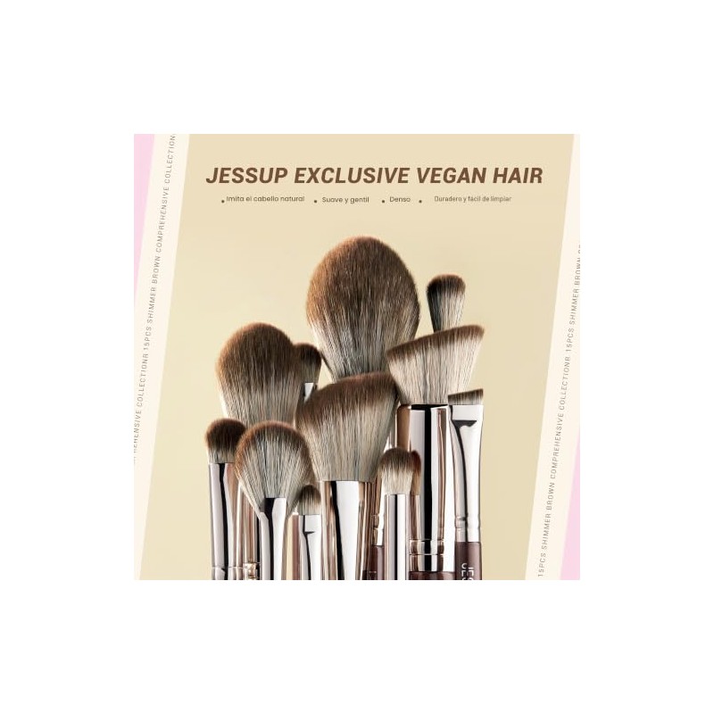 Jessup Brochas de Maquillaje para Base, Contorno, Sombras y Delineado