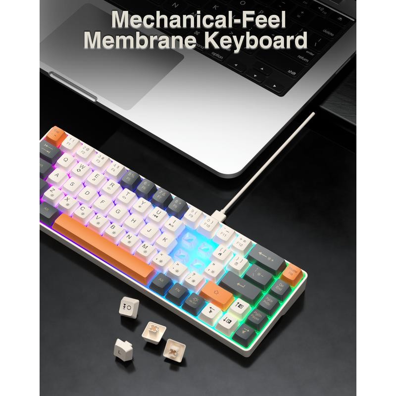 Solakaka SK968 60% Wired Gaming Keyboard,RGB Backlit,USB-C, Compact Mini Keyboard