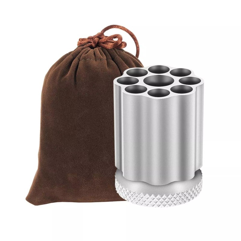 QIAN76 Rotating Revolver Pen Holder, Gun Cylinder Pen Holders, Favorite