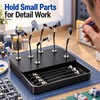 4-Piece Magnetic Soldering Helping Hands with Flexible Arms and Soft-Tip