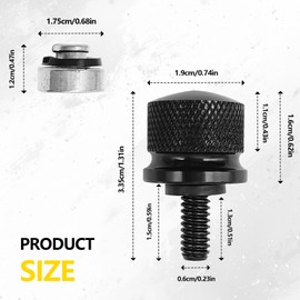 Motorcycle Seat Bolt Kit Chrome Stainless Steel Bolt Nut Kit for 1996-2024 Harley Davidson - Black