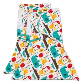 SleepingBaby Zippy Swaddle - Cozy Baby Swaddle Blanket with Convenient Bottom Zipper for Easy Diaper Changes - Modern Animals - Medium/Large - 2 Pack