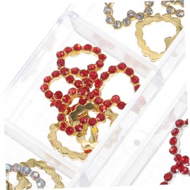 Healvian Nail Art Rhinestones 30pcs Heart Nail Charms Charms for Design DIY Craft