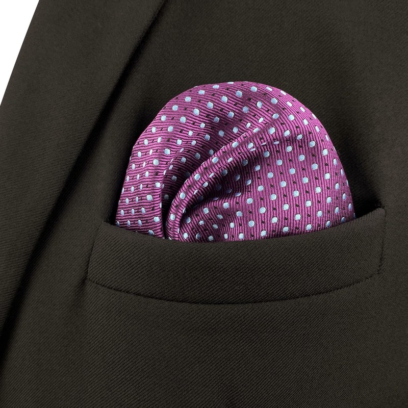 S&W SHLAX&WING Men's Necktie Set, Pocket Square Necktie, 57.9 inches