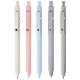 5Pcs Retractable Gel Pens Quick Dry Ink Pens, Fine Point 0.42 mm Premium Retractable Rolling Ball Gel Pens Black Ink Smooth Writing For Note Taking, School Supplies Office Home