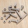 M5 Screws Set, 260 Pieces Rounded Head Hex Screws with