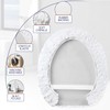 Baahrnom Microfiber Elongated Toilet Seat Cover 19.5"x 15" Machine Washable