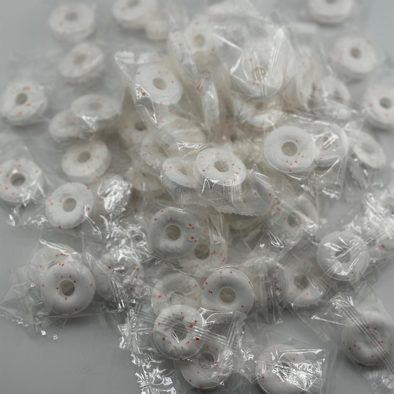 Orange Mints Individually Wrapped Candy Rings Bulk 2lb Bag by