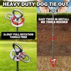 MOLANZ Dog Tie Out Stake with Shock Spring, Dual 20ft