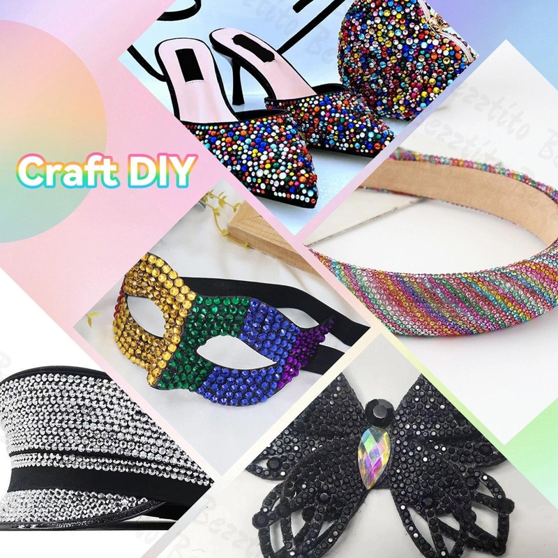 15000Pcs Colorful Flatback Hotfix Rhinestones for Bedazzling, Hotfix Gems