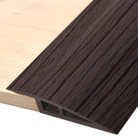 Floor Transition Strip Door Threshold 3.3 Ft Self-Adhesive Vinyl Threshold Ramp for Doorways 1/2” to 3/5” - Brown, Waterproof Flooring Edge Trim for Laminate/Carpet/Tile