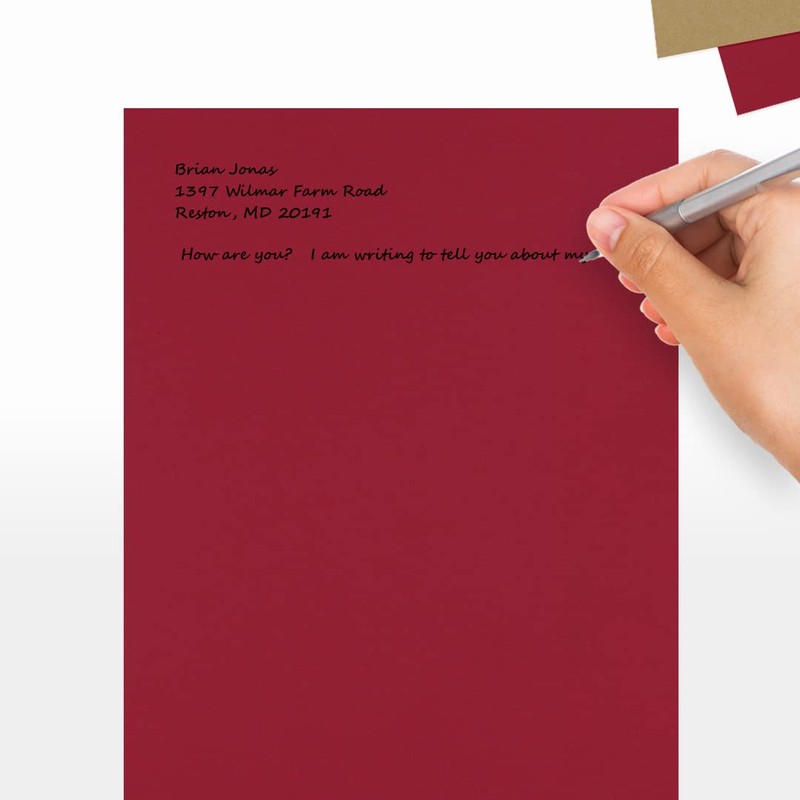 8 1/2 x 11 Cardstock - Garnet Red (50 Qty.)