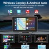 Portable Apple Carplay/Android Auto Screen for Car, 7 Inch HD