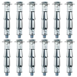 The Lord of the Tools 20pcs M6 x 52mm Expansion Bolts Hollow Expansion Screw Galvanized Carbon Steel Expansion Screw Cavity Bolt for Dry Walls Hollow Bricks Plaster Ceramic Tiles