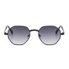 YAMEIZE Metal Small Round Irregular Rimless - Sunglasses for Women