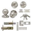 Gobrico 3 Pack Keyed Round Ball Entry Door Knob and