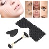 3pcs Obsidian Facial Roller Gua Sha Board Therapy Blindfold Beauty
