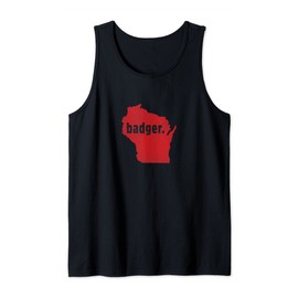 Wisconsin State nickname "Badger" [distressed] Tank Top