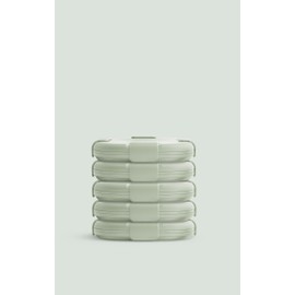STOJO Collapsible Sandwich Box 5 Set - Sage, 24oz - Reusable Food Storage Container - To-Go Travel Silicone Bowl for Hot and Cold Food - Lunch, Camping and Hiking - Dishwasher Safe