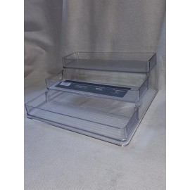 SIMPLEMADE Clear Spice Rack  Three-Tiered Shelf, Countertop, and Cabinet