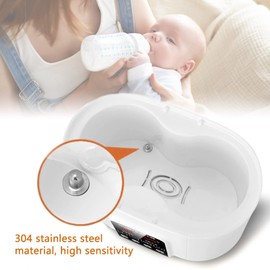 Bizcasa 4-in-1 Bottle Warmer, Baby Bottle Warmer for Baby Bottles, Baby Steriliser for Baby Bottles, Baby Food Warmer, Quick Heating, Defrosting and Keeping Warm with LCD Display (White)