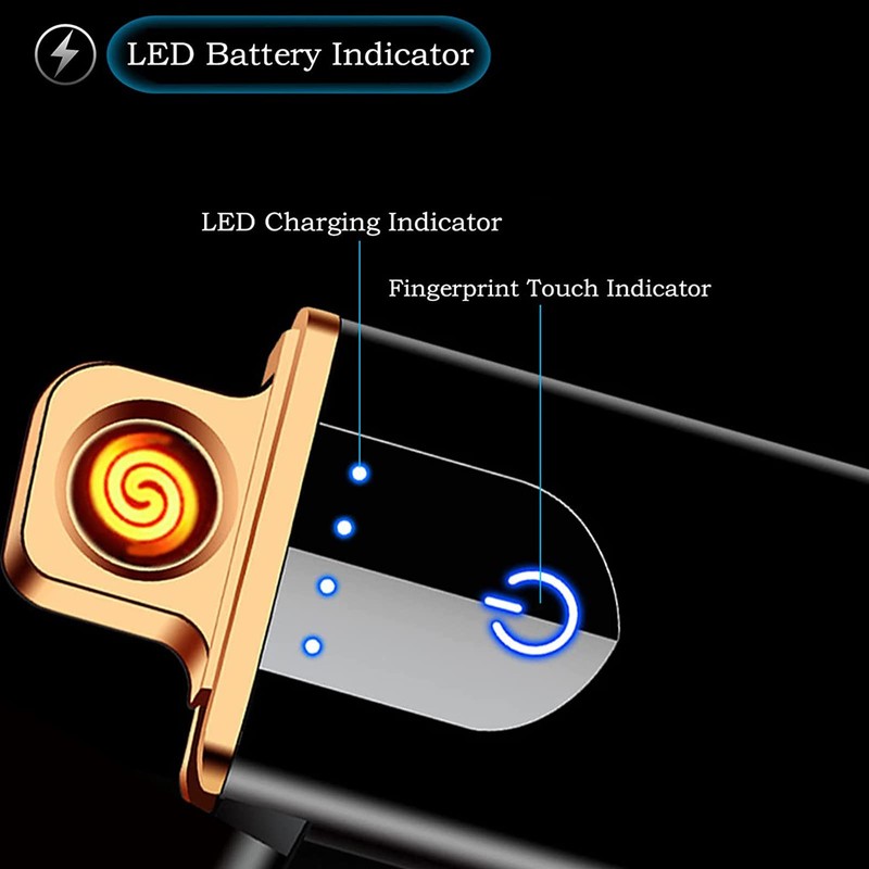 Electronic Lighter, Smart Electric Lighter, Mini USB Rechargeable Lighter Touch