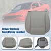 AOUTTUOA Driver Side Bottom Microfiber Leather Replacement Seat Cover Gray