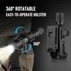 ULTRAFIRE Tactical EDC Flashlight with Holster,1350 High Lumens Rechargeable Police