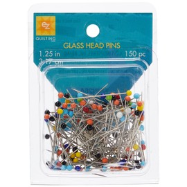 EZ Quilting 881426A 150-Piece Glass Head Pins - Multicolor